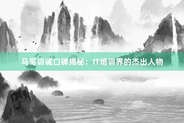 马哥训诫口碑揭秘：IT培训界的杰出人物